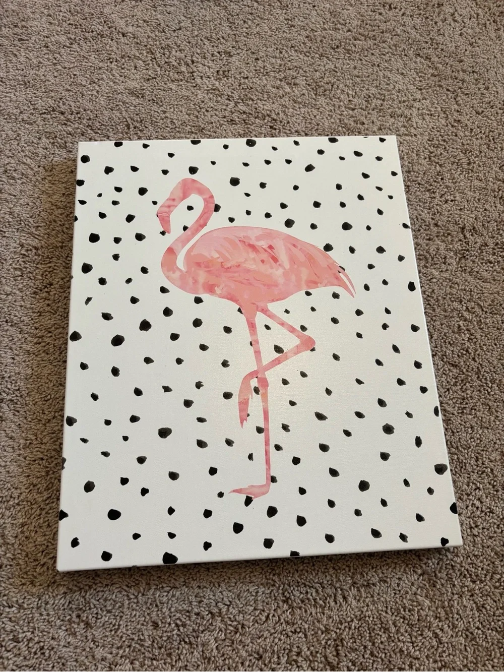 Pink Flamingo Wall Art Canvas - Unbranded